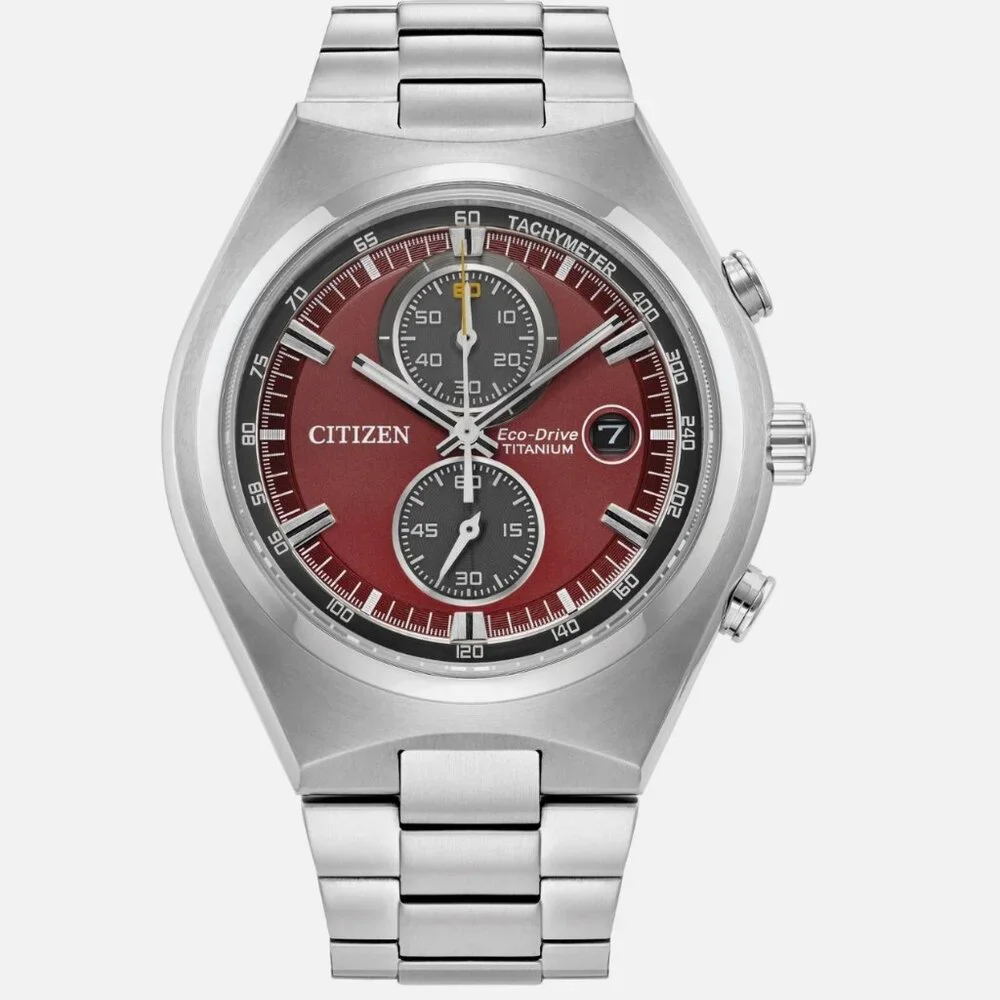 Citizen Men's Sport Eco-Drive Silver Watch 43mm NEW